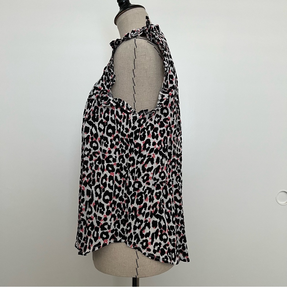 NWT Loft Leopard Print Smocked Shell - Picture 5 of 12